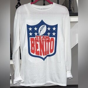 White Long Sleeve Team Benito Shirt